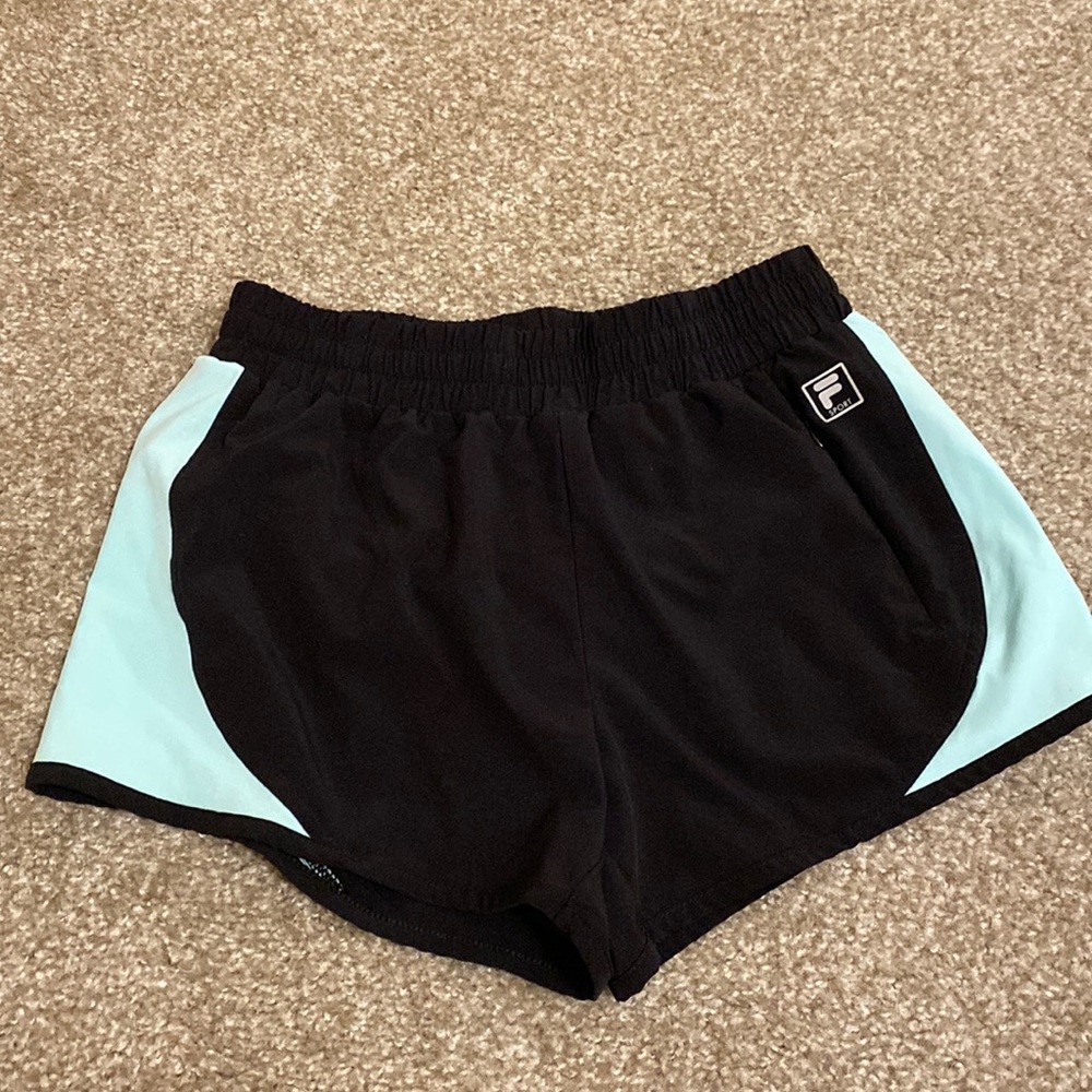 XS FILA Black/Mint Running Shorts